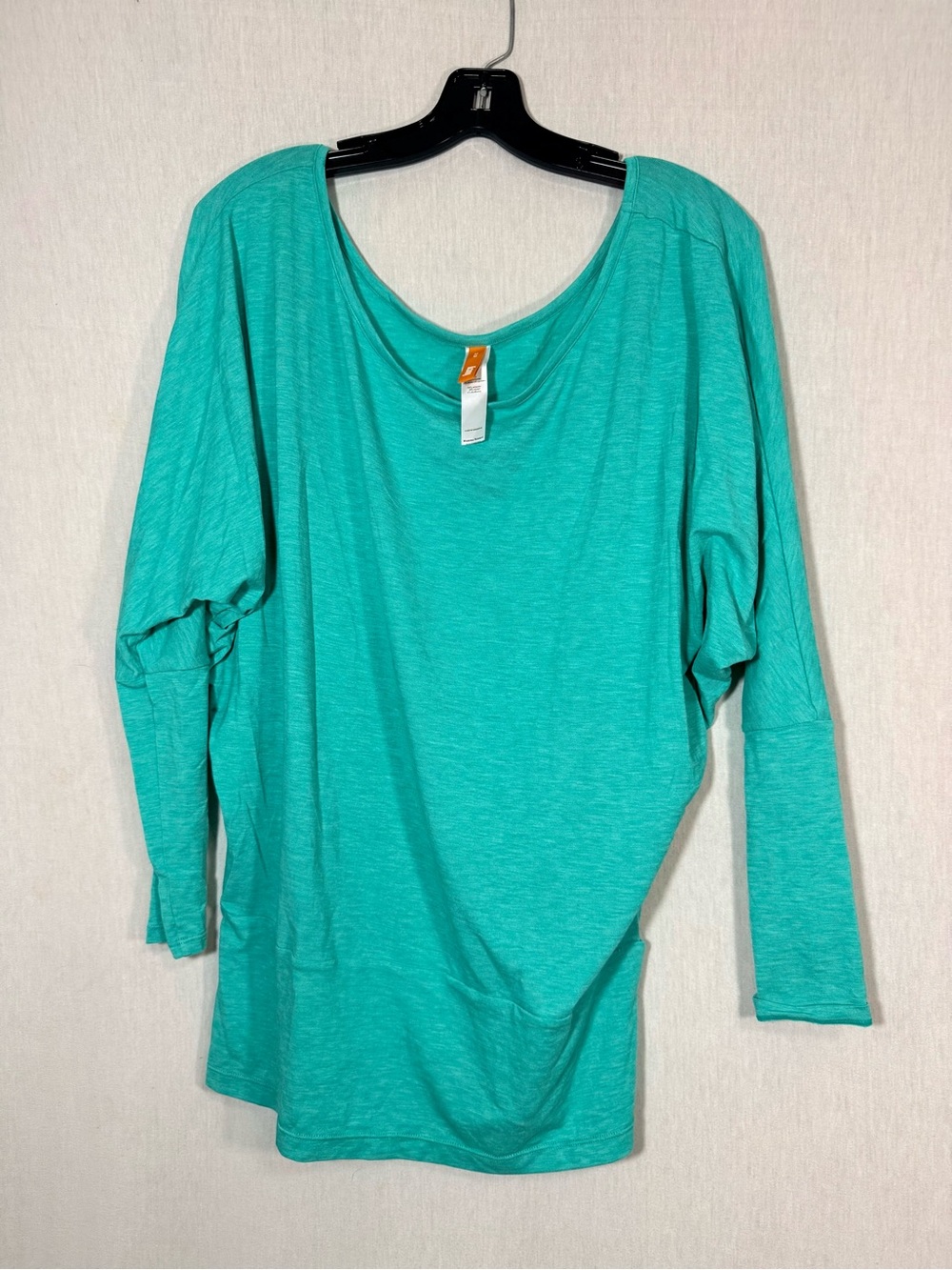 Lucy size M Women's Teal dolman Sleeve Boatneck Top